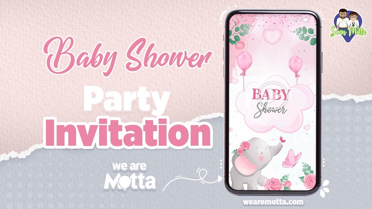 ELEPHANT Girl BABY Shower 🐘🍼 Elephants INVITATIONS