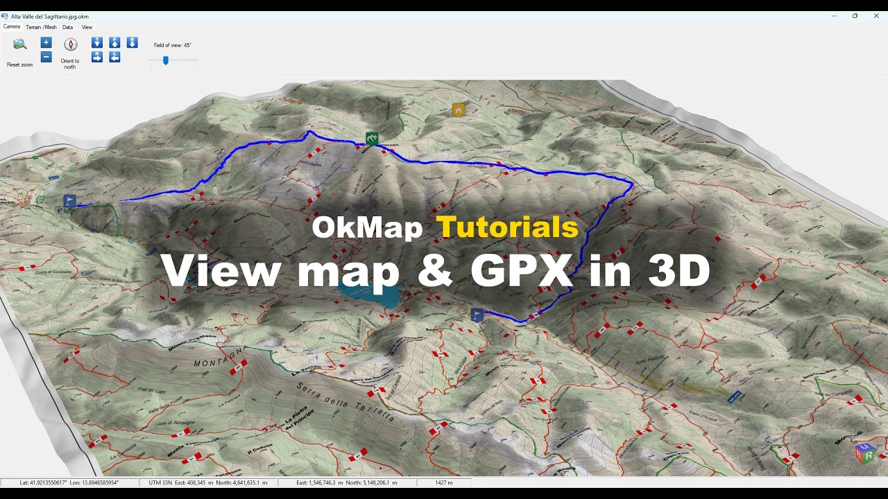 OkMap Tutorial - Display a map, GPX tracks, and waypoints in 3D