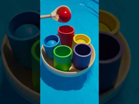 Colorful Balls in Cups! 🔴🔵🟢 Learn To Count #kidsvideo