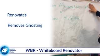 How to remove white ghosting from whiteboard surfaces