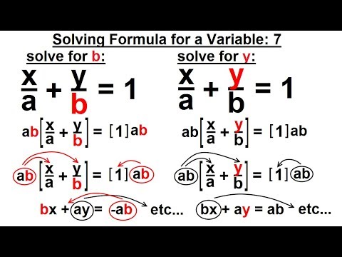 Algebra Ch 3 Formula Inequalities Absolute Value 1 of 38 Solving Formula for a Variable 1