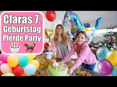 Claras Geburtstagsparty 🎂 Strahlende Augen & Geschenke auspacken | Pferde Torte machen | Mamiseelen Video