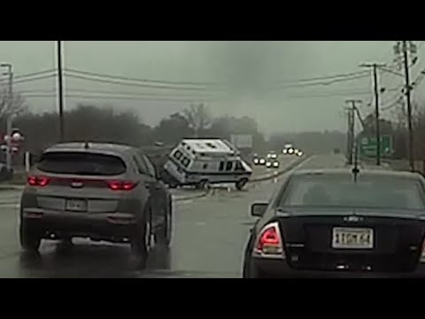 Dashcam video captures crash involving Mass. ambulance