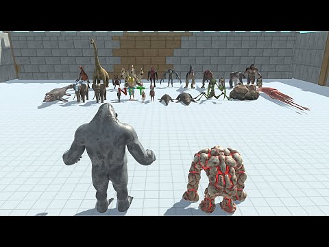 GORO WITH LAVA GOLEM VS BOSS & MINIBOSS - Animal Revolt Battle Simulator