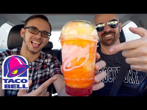 Taco Bell: NEW Cherry Sunset Freeze Review!!