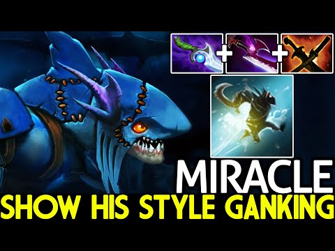 MIRACLE [Slark] Show His Style Ganking with Diffusal + Shadow Blade Dota 2