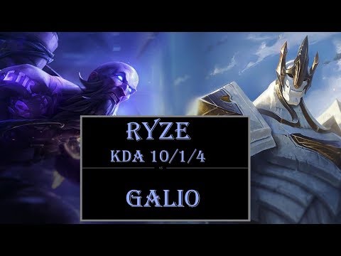 GEN Crown RYZE vs GALIO Mid  (League Of Legends Challenger Replay)