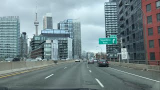 Driving from Brampton to Dundas Square Toronto