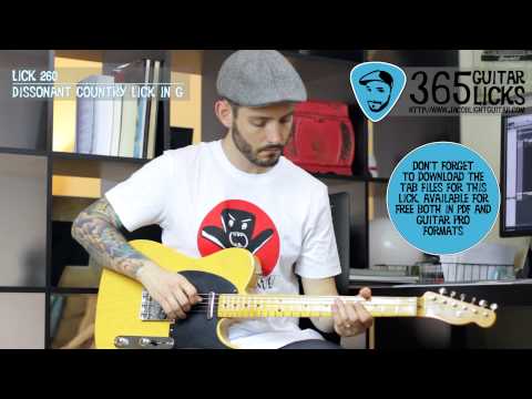 Lick 260/365 - Dissonant Country Lick in G | 365 Guitar Licks Project