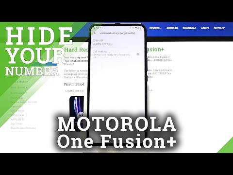How to Make Phone Number Private on Motorola One Fusion+ | Hide Caller ID