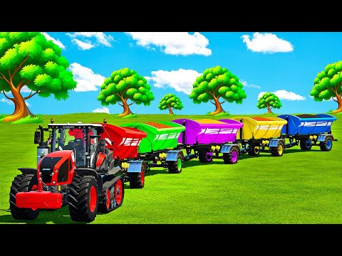 LOADING CANOLA, WHEAT, SORGHUM & TRANSPORT WITH CLAAS TRACTOR! Farming Simulator 22