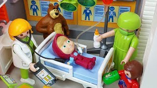 Masha and Bear PlayMobil doctor and Hospital toys Ambulance car play  - 토이몽