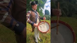 Here’s Ian, our #drummer for Crockett’s Western Battalion. #drumsolo #americanrevolution #va250