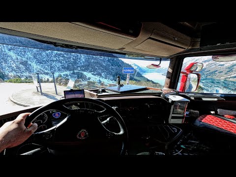 POV Driving Scania R440 Fjaerlands Fjord - Mannheller Ferry.