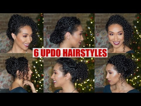 UPDO HAIRSTYLES FOR NATURALLY CURLY HAIR | HOLIDAY HAIR