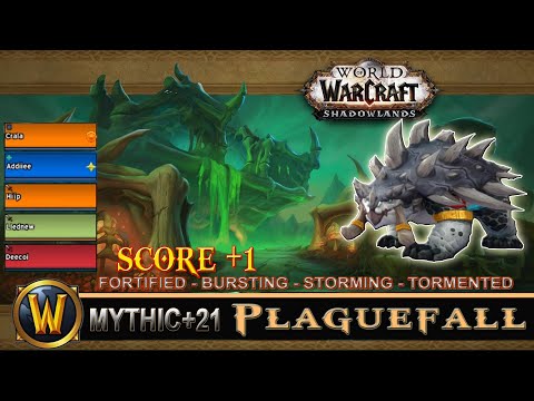 Plaguefall Mythic 21 Fortified Bursting Storming Tormented Guardian Druid Shadowlands