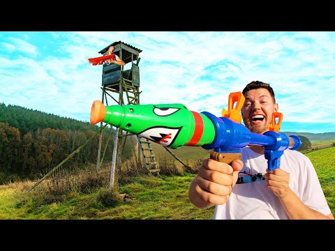 Die KRASSESTE WASSERSCHLACHT CHALLENGE mit Außergewöhnlichen WASSERPISTOLEN!