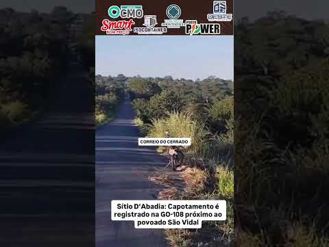 Sítio D’Abadia: Capotamento é registrado na GO-108 próximo ao povoado São Vidal