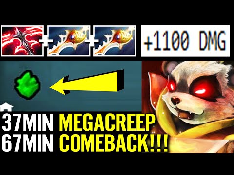 WTF XIN +1100 DMG! Crazy Deso Lv2 + Rapier Ember Mega Creeps Epic 67min Comeback Top Rank Dota 2