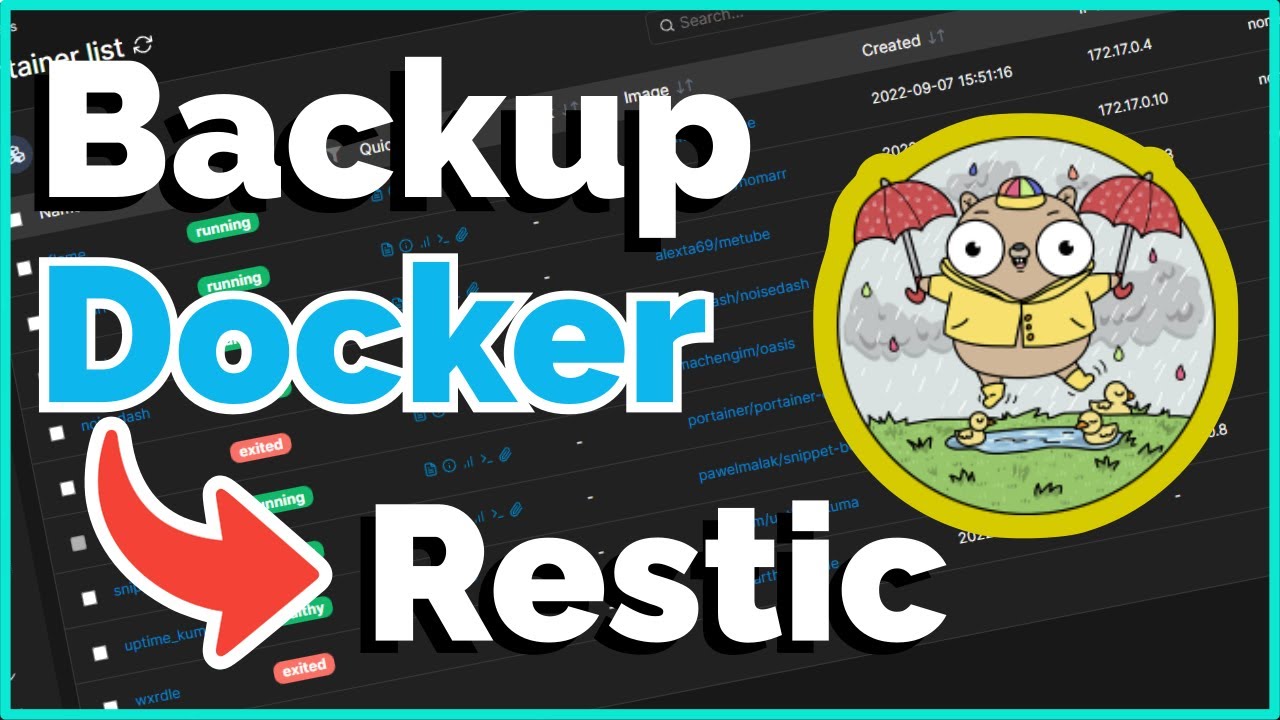 Docker Backup and Restore Made EASY with Restic