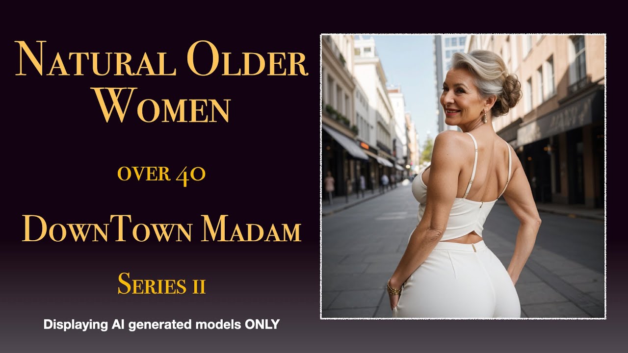 4K AI Natural Older Woman over 40 Down Town Madam Series II
