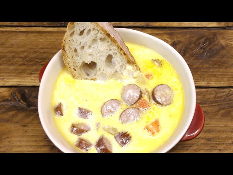 How To Make Sausage & Vegetable Chowder Enriched with Cheese - Recipe