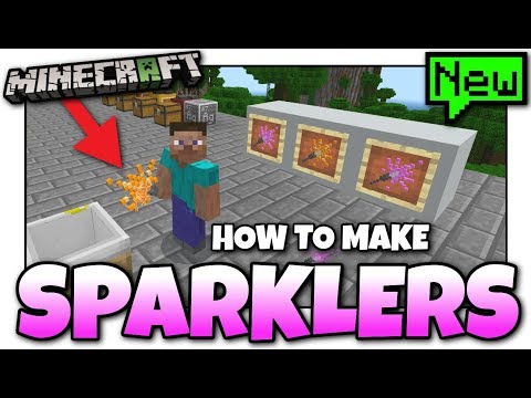 Minecraft - COLORED SPARKLERS [ Tutorial ][ Chemestry ]  MCPE / Xbox / Bedrock