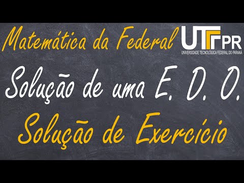 SOLUÇÃO DE UMA EQUAÇÃO DIFERENCIAL ORDINÁRIA - SOLUÇÃO DE EXERCÍCIO
