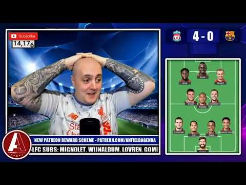 LIVERPOOL FAN REACTS TO LIVERPOOL 4-0 BARCELONA