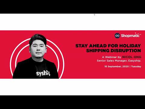 Stay Ahead For Holiday Shipping Disruption I Webinar - YouTube