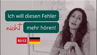 HALTEN - typische Fehler sogar auf dem Niveau C1 - peinlich!!!