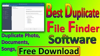 Duplicate File Finder YouTube Video