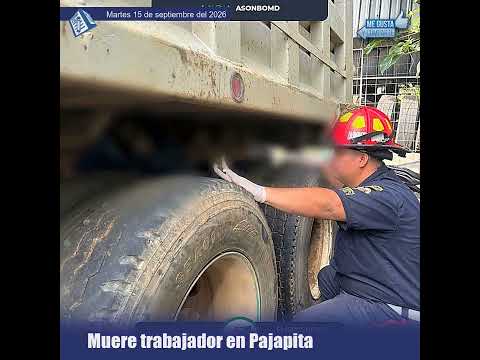 Trabajador muere al caerle la palangana de un camión en Pajapita