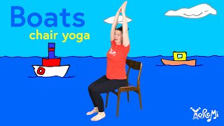 Row Your Boat (Chair Yoga - Boat Pose) | Kids Yoga, Music and Mindfulness with Yo Re Mi