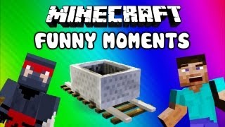 Minecraft Funny Moments - Minecart Fun, Scaring Delirious w/ Ghasts, Fails (Epic NOOB Adventures)