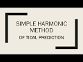 Simple Harmonic Method Tide Calculation Theory