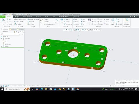 Extrude in creo 8.0 / PTC creo parametric / Design essencial