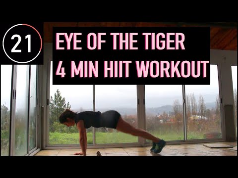 EYE OF THE TIGER 4 MIN HIIT song WORKOUT