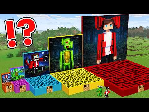 WHAT IS INSIDE THIS HUGE MAZE SIREN HEAD JJ & Mikey in Minecraft Challenge - Maizen