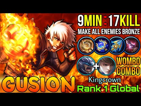 Make All Enemies Bronze Gusion 17 Kills! - Top 1 Global Gusion by Kingcrown - Mobile Legends