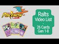 Ralts Video List – 26 (Gen 1-8) cards for the Pokémon Ralts. Gotta Catch Em All!