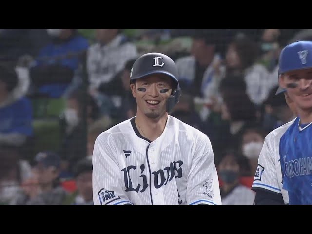 【6回裏】連続タイムリー!! ライオンズ・外崎修汰のセンターへ抜ける一打で追加点!! 2025年3月21日 埼玉西武ライオンズ 対 横浜DeNAベイスターズ