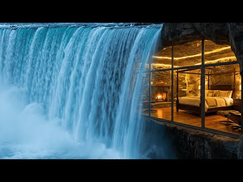 No one knew it existed! I built a secret home BEHIND a waterfall