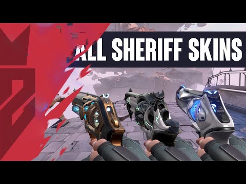 ALL SHERIFF SKINS + ANIMATIONS - VALORANT SHERIFF SKINS