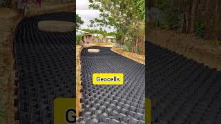 Amazing Road construction with  Geosynthetics technique #shorts