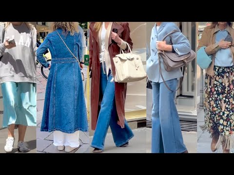 EASY SPRING 2024 OUTFITS 💎DENIM TRENDS STREET FASHION 🇮🇹MILAN STREET STYLE #vanityfair