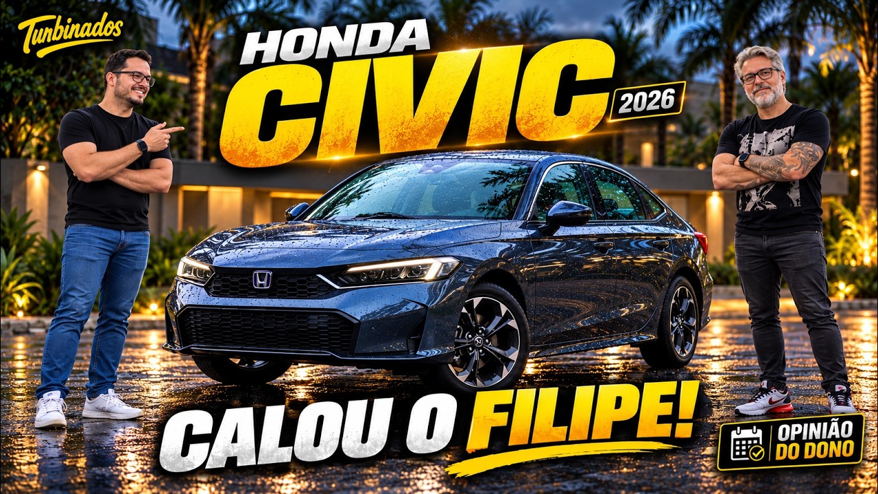 OPINIÃO DO DONO HONDA CIVIC 2026 - TESTAMOS O SEDÃ HÍBRIDO POR 30 DIAS! ANDA BEM? E O CONSUMO?