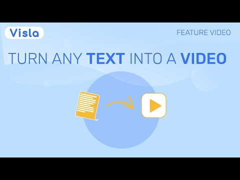 Turn Any Text Into a Video Instantly with Visla | Text to Video Explained