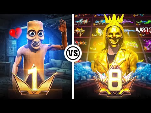 Prime LVL1 ID vs Prime LVL8 ID in FreeFire !!