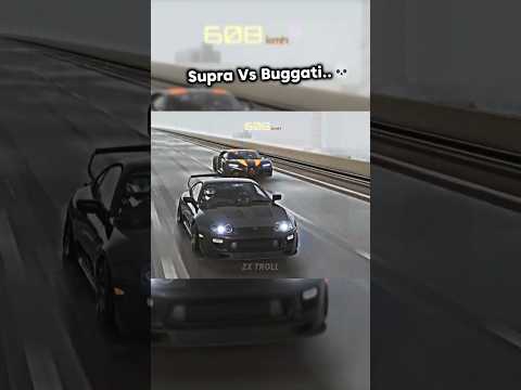 Buggati Vs Supra Race..💀 #bugatti #supra #toyotasupra